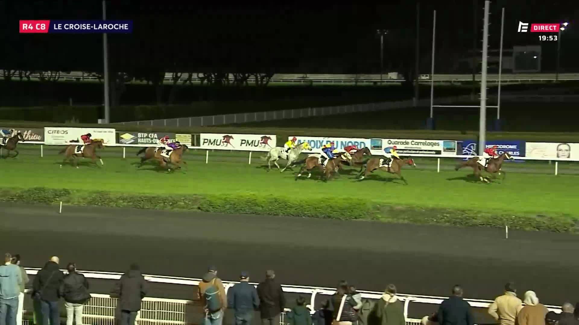 The horses are thundering down the track at Le Croisé-Laroche, their riders urging them on. A few lengths separate the leaders as they approach the finish li...