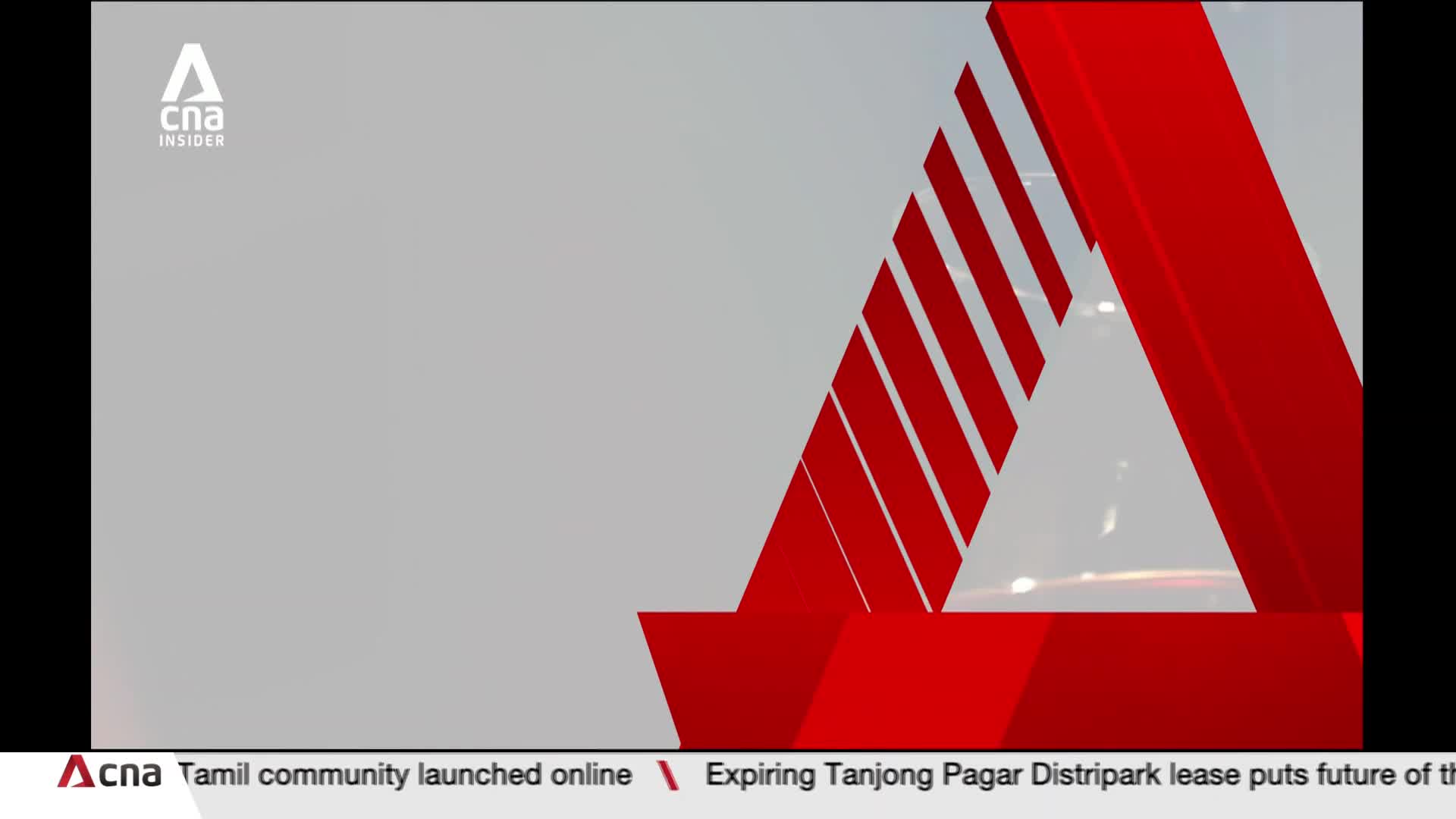A red, angular graphic dominates the right side of the screen, partially obscuring a light gray backdrop. The CNA Insider logo sits in the upper left corner,...