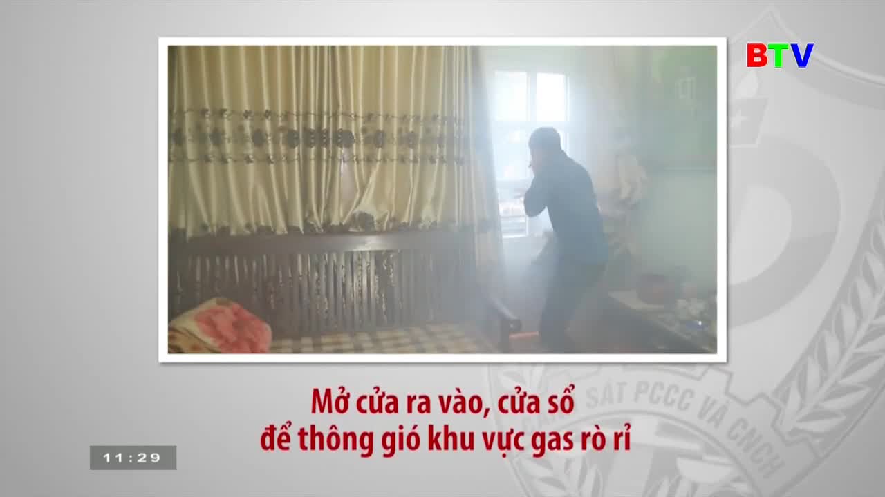 A man, silhouetted against the bright window, gestures while standing in a room filled with a hazy substance. The BTV logo and Vietnamese text at the bottom ...
